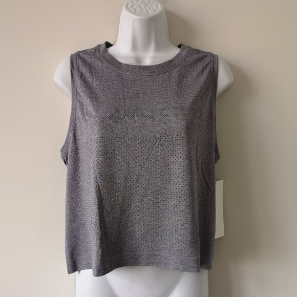 NWT LULULEMON SEAWHEEZE Grey LTWT Swiftly Breathe Crop Tank Top Size 10, 12 - Picture 1 of 10